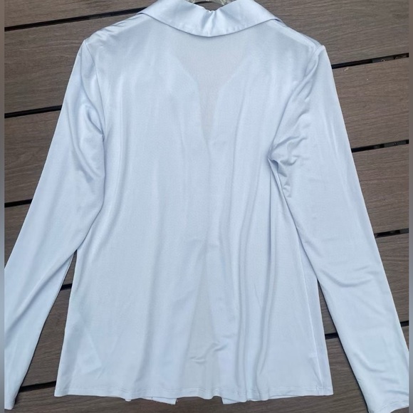 Self-Portrait BLUE VISCOSE JERSEY TOP 4 - Picture 10 of 11